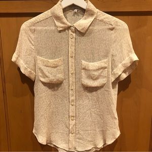 Babaton silk shirt sleeve blouse
